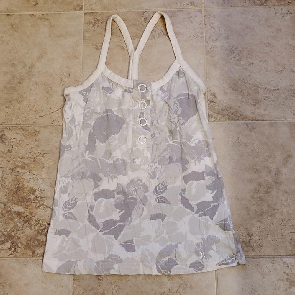 Hurley floral cotton tank top